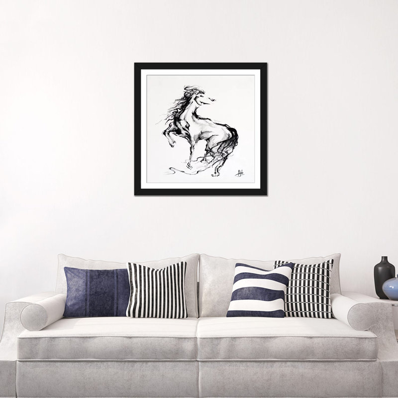 « fierté », impression sur toile, Papier d'art encadré noir, Blanc, H 24 po x l 24 po x P 1 po
