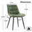 Modern Upholstered Back Dining Chair Armless Side Chair With Metal Legs-2123308378