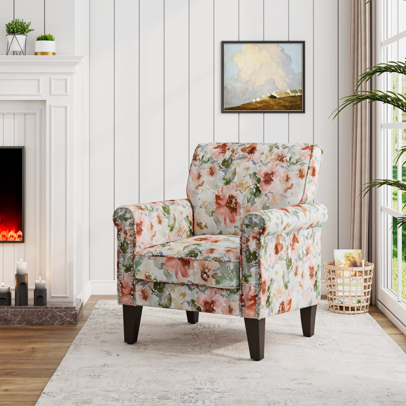 Fauteuil de 33,5 po Kyhl CAL117, Polyester orange / vert