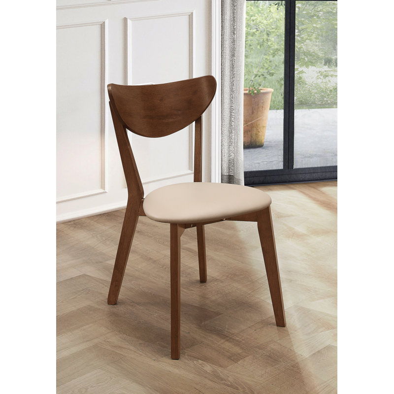 Chaise d'appoint Barriner en beige / noyer