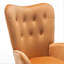 Fauteuil à oreilles de style Mid-Century moderne, fauteuil capitonné en tissu de polyester avec pieds évasés en bois massif pour le bureau de la chambre à coucher et du salon-1573802595