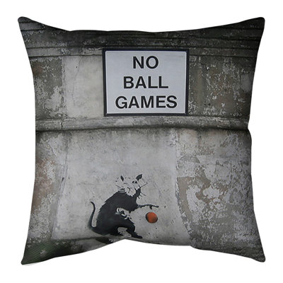 No Ball Games Rat Pillow Cover