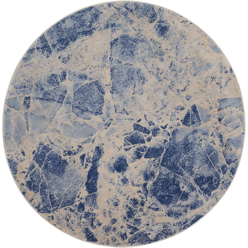 Abstract Indoor Rug, Round 5'6"