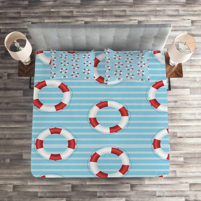 Buoy Coastal Coverlet, King Bedspread + 2 Shams