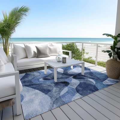 Alfonzo Stain Resistant Abstract Area Rug