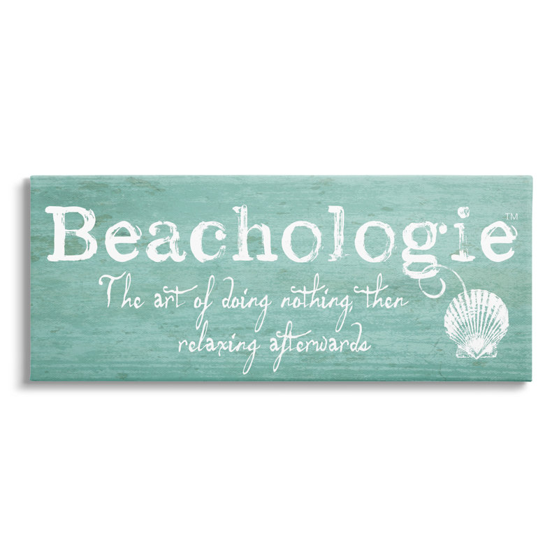 Art mural sur toile Beachologie, H 10 po x l 24 po x P 1,5 po