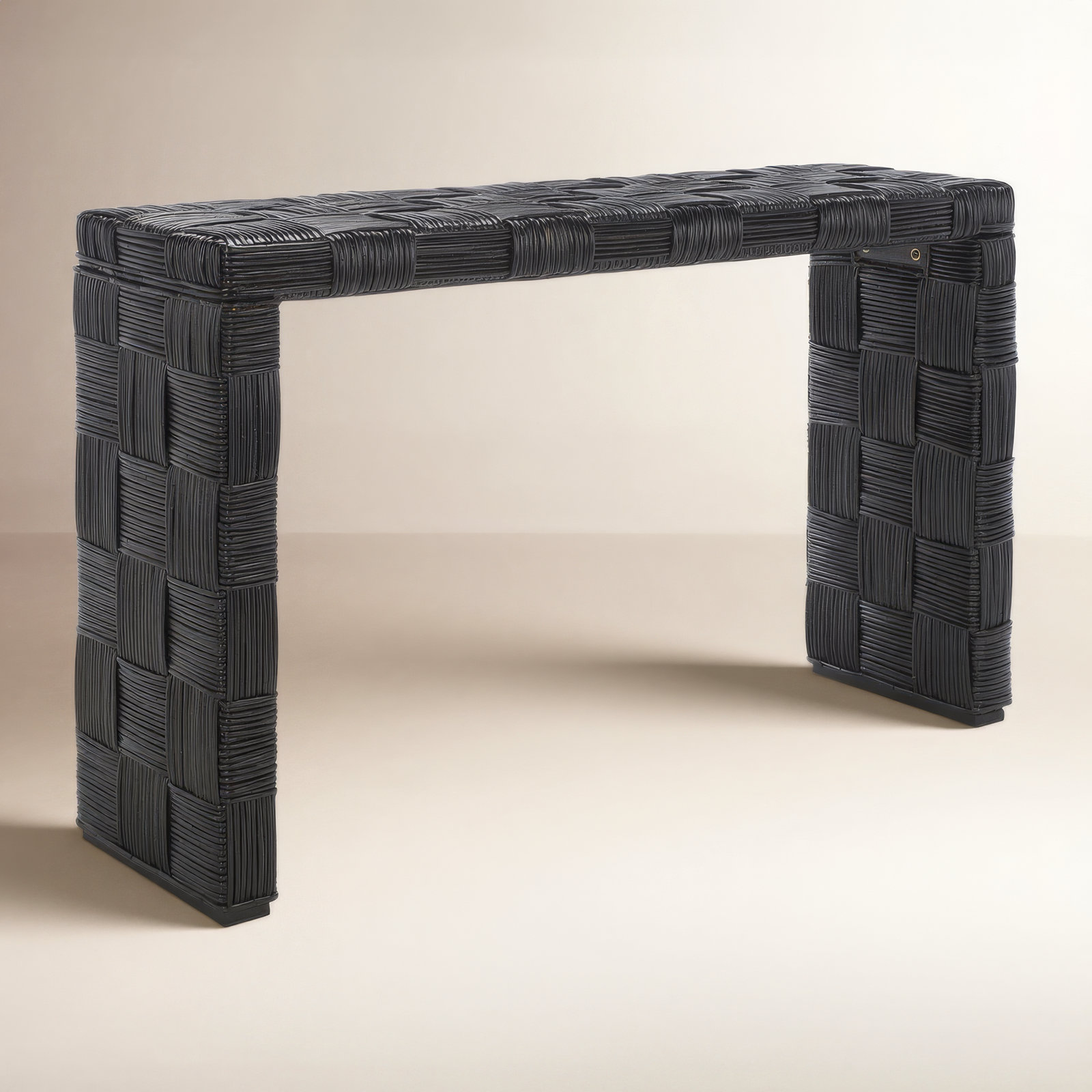 Redrow 51.18'' Console Table, Black