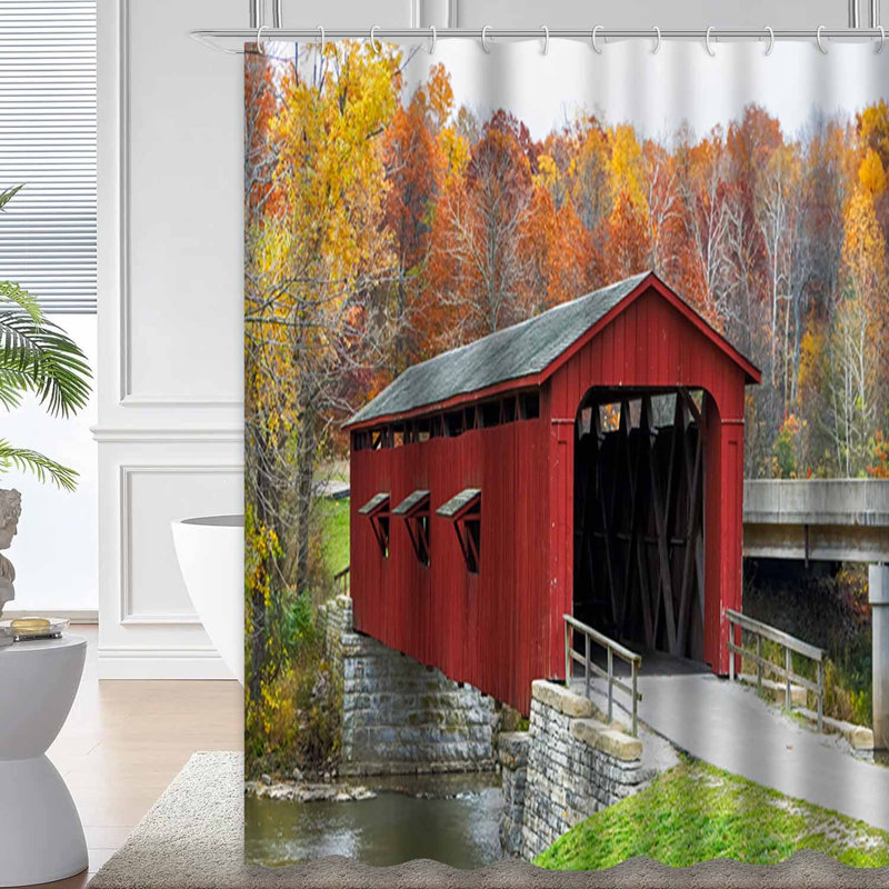 Rideau de douche Bridge Fall, L 72 po x l 78 po