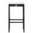 Patio Bar Set Outdoor Bar Table and Stools Poly Rattan and Glass Black