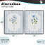 Ensemble de 2 giclées encadrées Blue Blooms & Stripes, design par Tava Studios-1447194084-1447194085