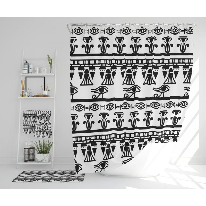 Nayra Polyester Shower Curtain Set