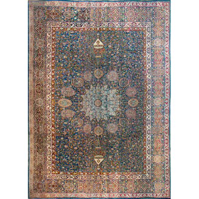 Magnifique tapis antique d'Agra Gonad