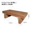 Table basse moderne en bois massif de style rustique moderne avec plateau spacieux