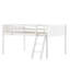 Lit mezzanine bas en bois avec échelle-343976216