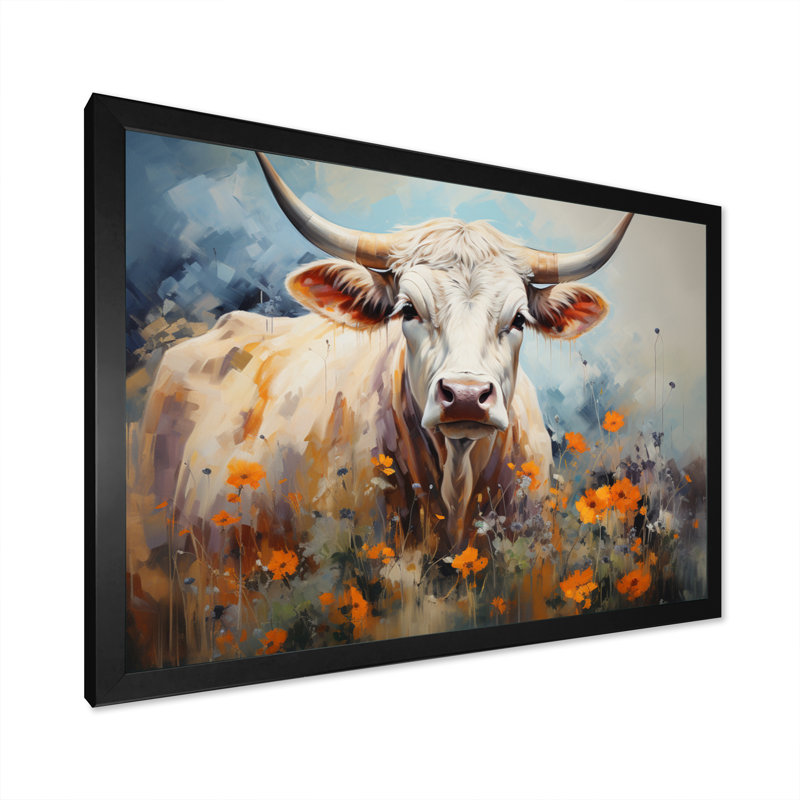 Cow Cow Harmony I, reproduction d'art sur toile, H 34 po x l 44 po x P 1,5 po, Cadre photo noir