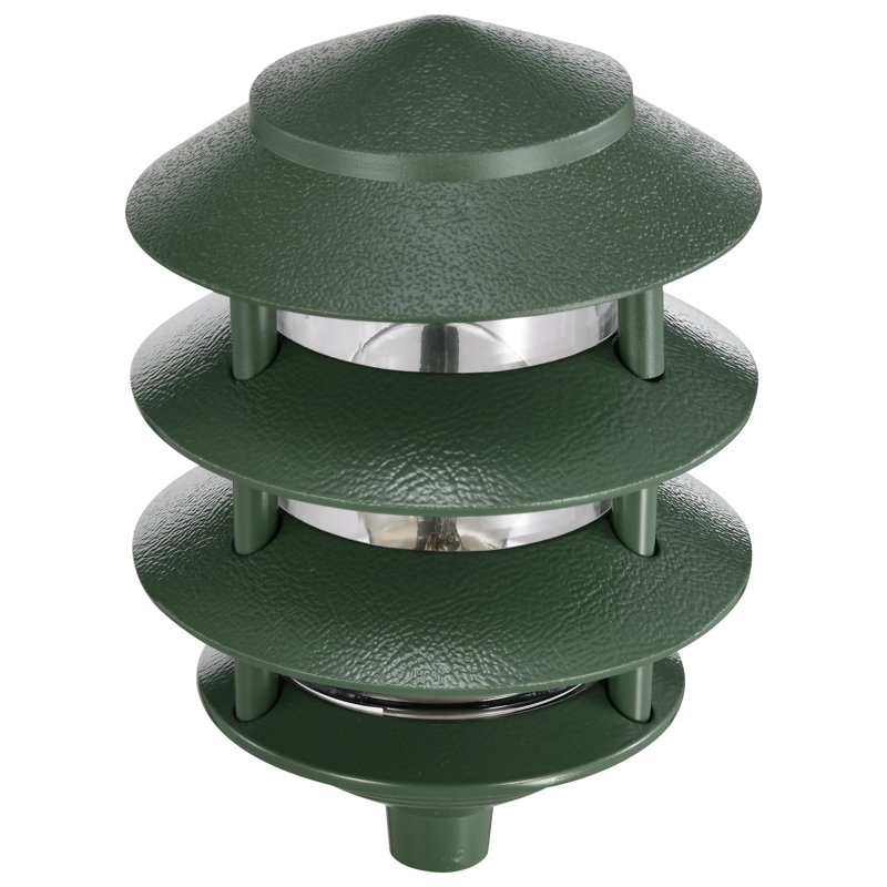Arjo 1 Light - 9'' Pathway Light - Three Louver - Small Hood , Green