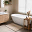 Baignoire autoportante en acrylique blanc brillant de 63 pouces avec bonde escamotable et trop-plein intégré