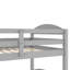 Lit simple superposé en forme de L avec lit gigogne gris - Fabrication en bois massif Solution polyvalente pour les familles