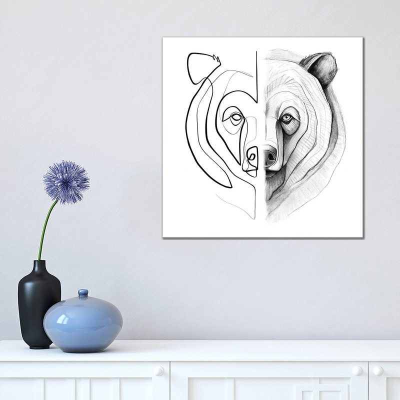 Distinct Bear by Dane Khy - Wrapped Canvas Gallery-Wrapped Canvas Giclée, 45.72cm H x 45.72cm W