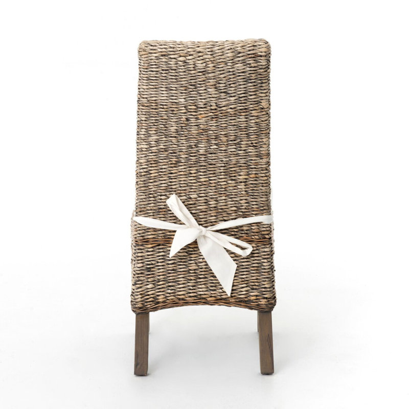 Lizzie Side Chair With Cushion, Gray Wash