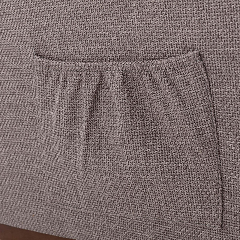 Chaise berçante Jonnita, Tissu de polyester gris