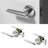 Halo Privacy Door Lever Modern Concealed Design For (Bed & Bath) – Sleek Minimalist Style in Chrome-114645521