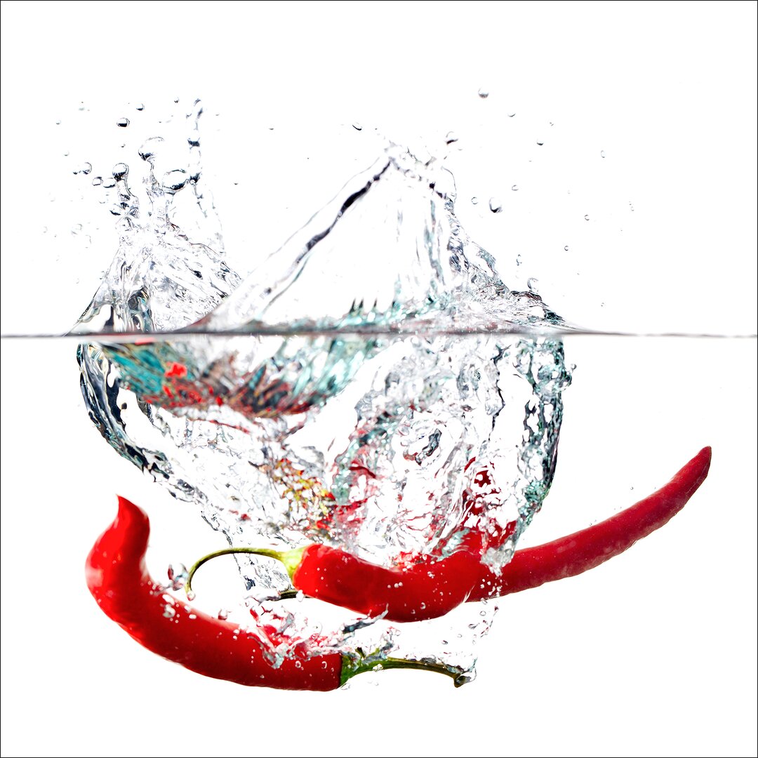 Glasbild Frische Paprika, Fotodruck