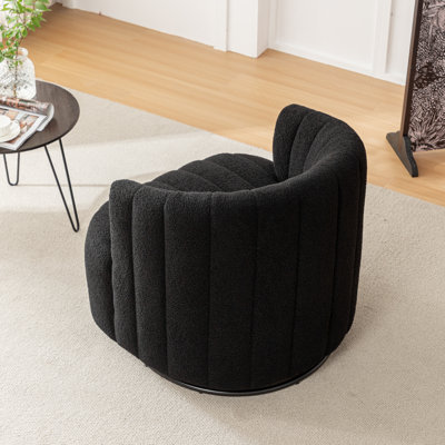 Bryonie Upholstered Swivel Barrel Chair