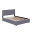 Queen Size Upholstered Platform Bed With Classic Headboard And Drawers-403013676