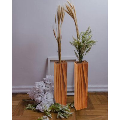 Dubenko Wood Wall Vase