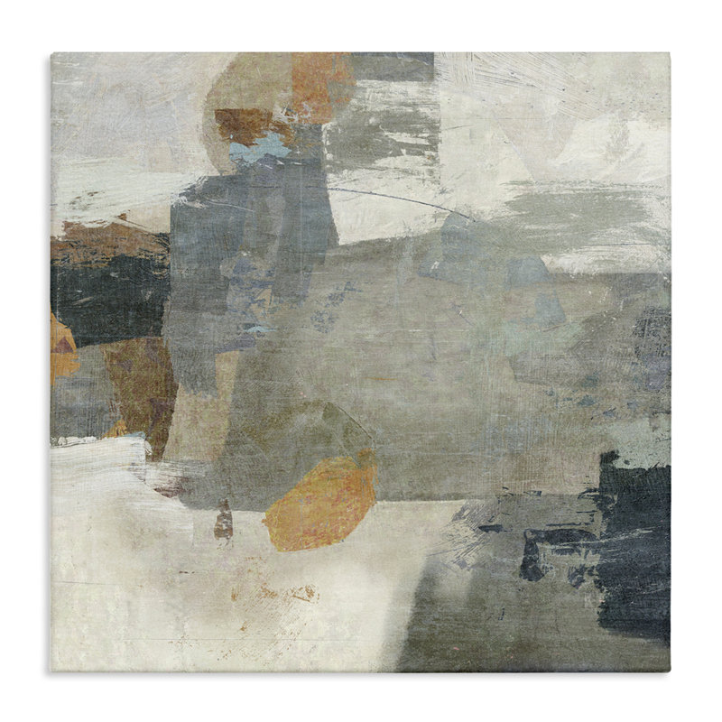 Rustic Grey Paint Strokes  Canvas Wall Art by Suzanne Nicoll, 36" H x 36" W x 1.5" D