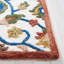 Tapis oriental en laine / coton touffeté à la main Blossom - vert / ivoire / bleu-1083637314