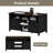 Farmhouse Coffee Table With Storage, Rustic Living Room Table With Sliding Barn Doors & Hidden Compartment, Wooden Center Table For Living Room, Black-821133890