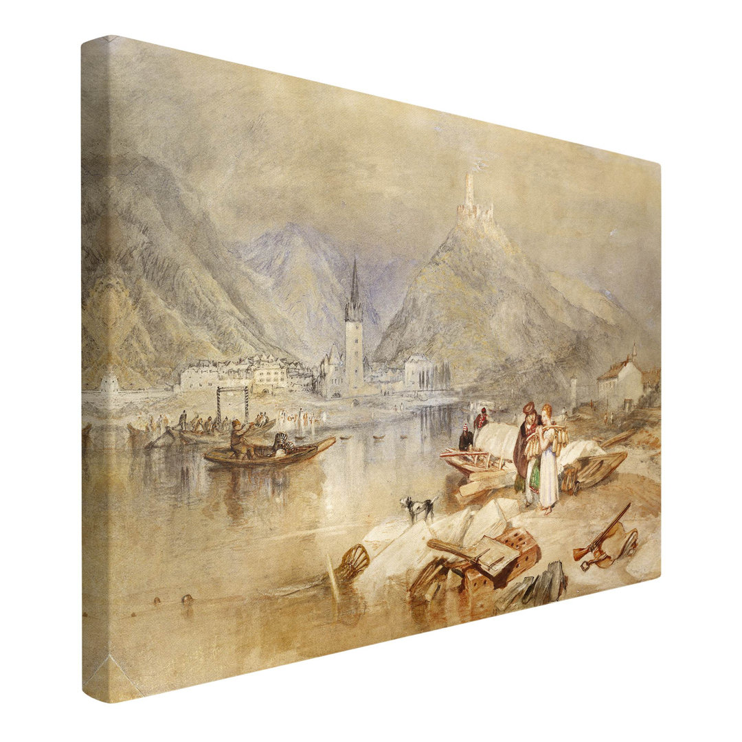 Leinwandbild Bernkastel an der Mosel mit der Ruine der Burg Landshut von William Turner