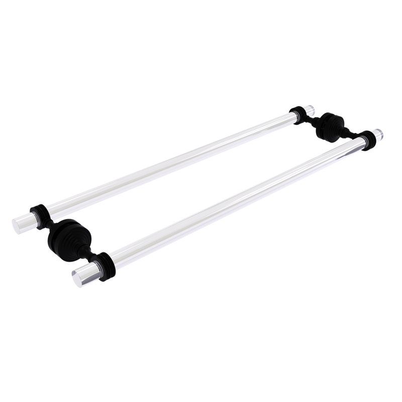 Porte-serviettes 8,7 po pour porte de douche en verre Jarrell, Noir mat