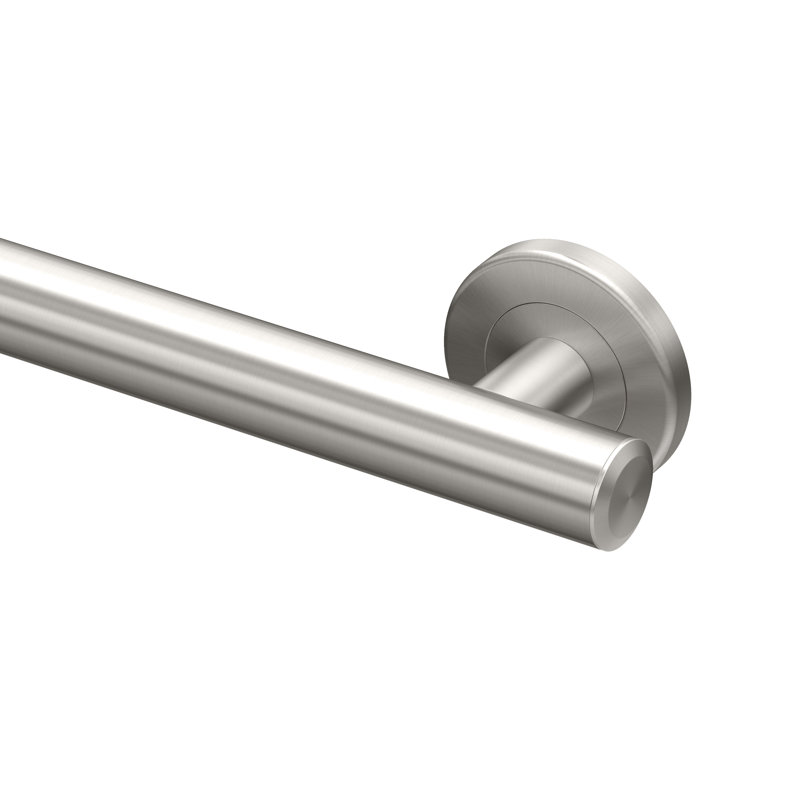 Latitude II Stainless Steel Wall Mount Grab Bar | ADA Compliant Safety Bar For Bathroom, Satin Nickel, 18"