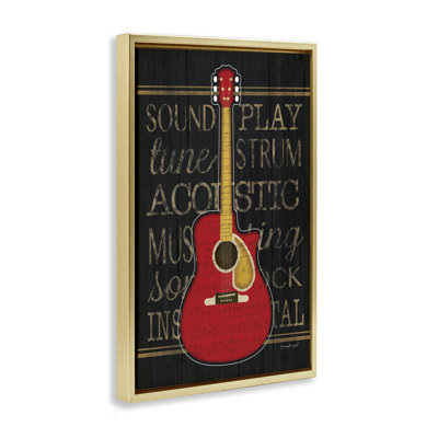 Art mural sur toile Garage Band, guitare par Jennifer Pugh