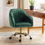 Chaise de travail en velours Adan-851133859