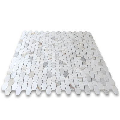 Calacatta 12" x 12" Marble Mosaic Tile