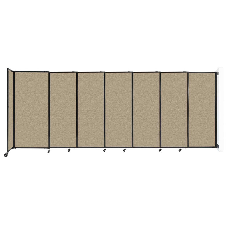 Cloison coulissante 5 pi, H 72 po x l 237 po x P 33 po, Brun clair