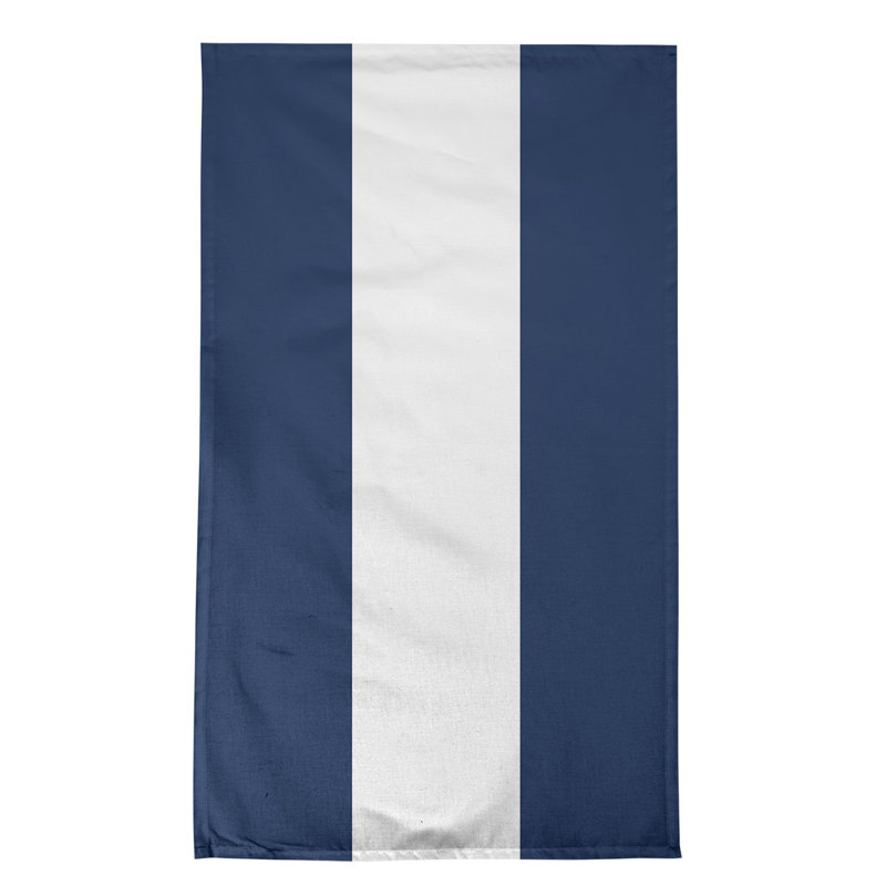 Torchon Football, Polyester sergé, Bleu marine / baseball blanc