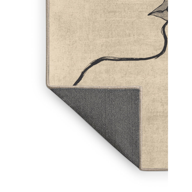 Soft Plush Esquibel Valentines Modern & Contemporary Abstract Area Rug in Beige – Beige Binding, 2x3