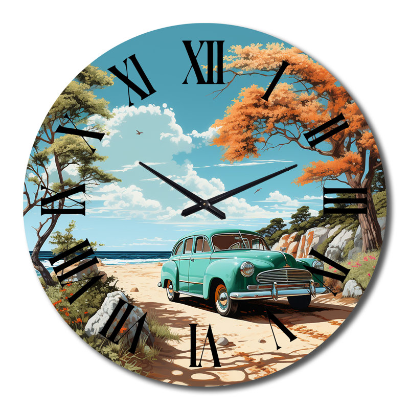 Horloge murale rétro en métal Oldtimer, Grand