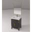 Meuble-lavabo simple 24 po X P 18 po D, comptoir en acrylique, 18 po Ensemble miroir et robinet-197589758