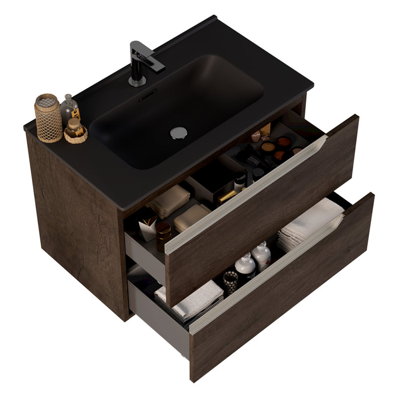 Meuble-lavabo simple 32 po Bates, Black