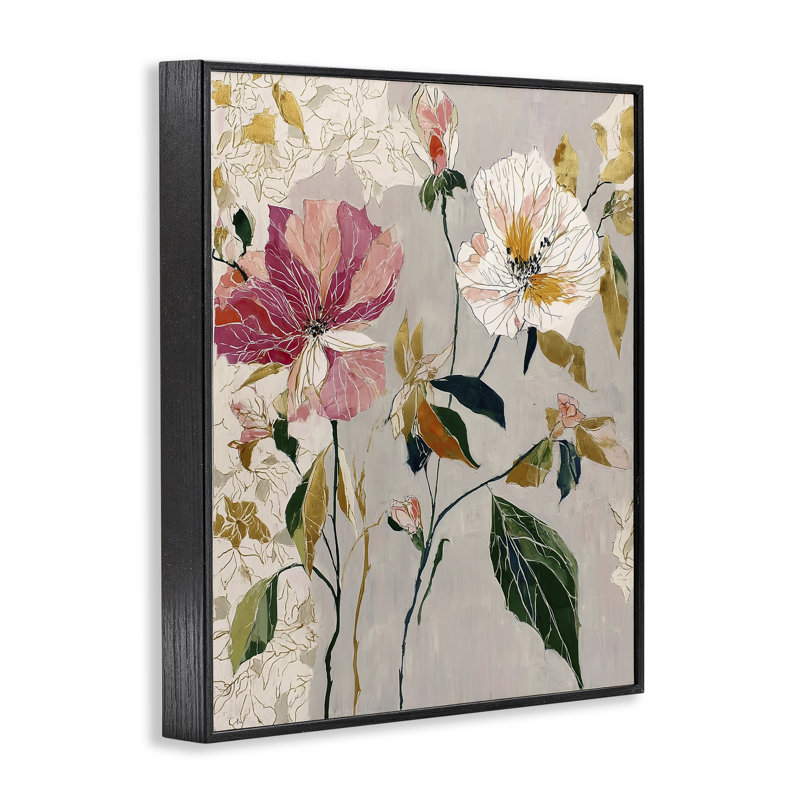 Reproduction giclée encadrée par l'abstraction ludique, design par Annabelle Hall, H 14 po x l 11 po