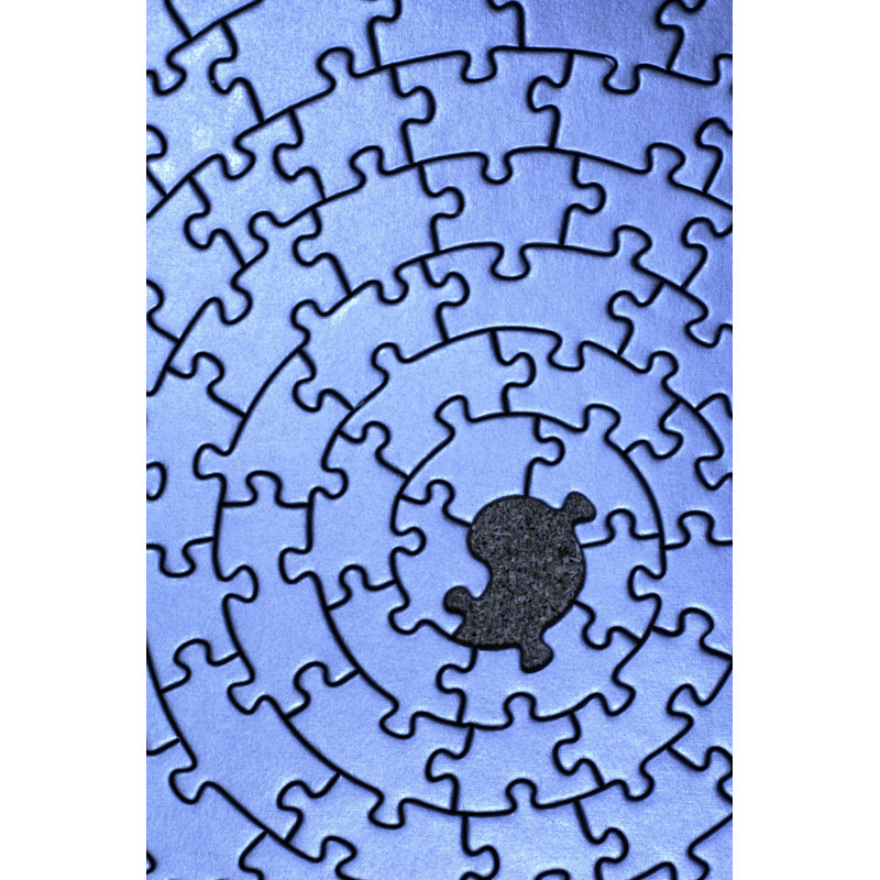 Borjas " Blue Jigsaw Puzzle ", 12" H x 8" W