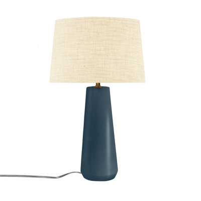 Luminance - Lampe portative en céramique Spire - Tissu crème - Ciel de minuit