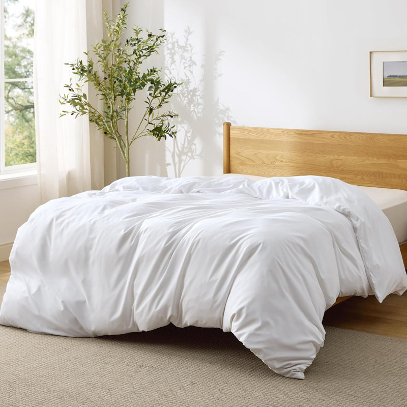 Bedsure Duvet Cover California King Size— Only Includes 1 Duvet Cover for All Season, California King Duvet Cover, White