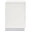 Table de chevet blanche 2 tiroirs ultrabrillante